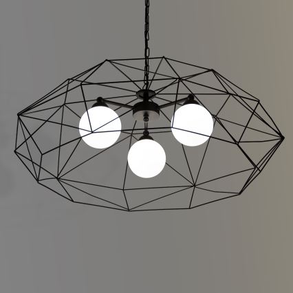 Lysekrone med kæde DEXA 3xG9/10W/230V sort
