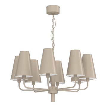Lysekrone med kæde TORTOLA 8xE14/15W/230V beige