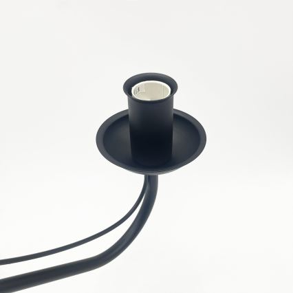Lysekrone med kædeophæng ANTON 8xE14/60W/230V sort