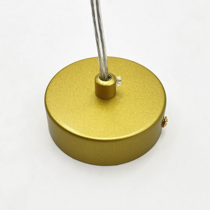 Lysekrone med wireophæng SOLARI 10xE14/15W/230V guld/røget sort