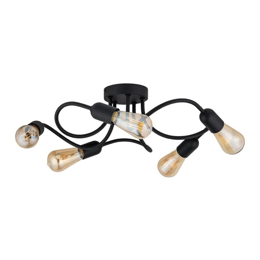 Lysekrone overflademonteret WAVE 5xE27/60W/230V