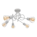 Lysekrone OXFORD 5xE27/15W/230V hvid