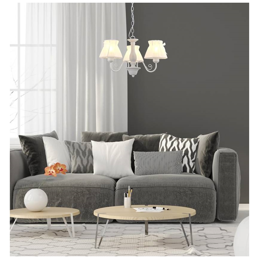 Lysekrone på en kæde ZEFIR 3xE27/40W/230V