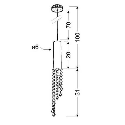 Lysekrone på en snor DUERO 1xGU10/3W/230V