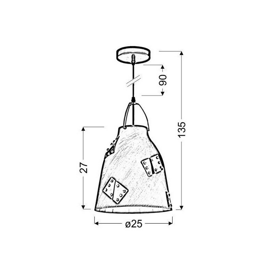 Lysekrone på en lampe PATCH 1xE27/60W/230V