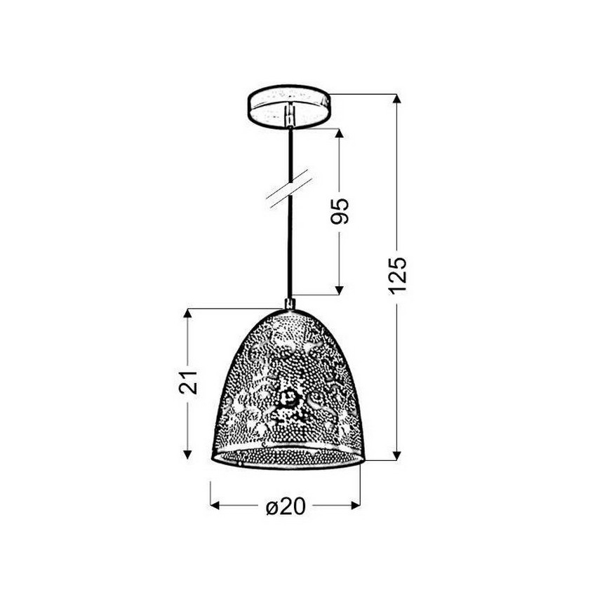 Lysekrone på en snor SFINKS 1xE27/60W/230V