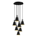 Lysekrone på kabel KEM 7xE27/40W/230V sort