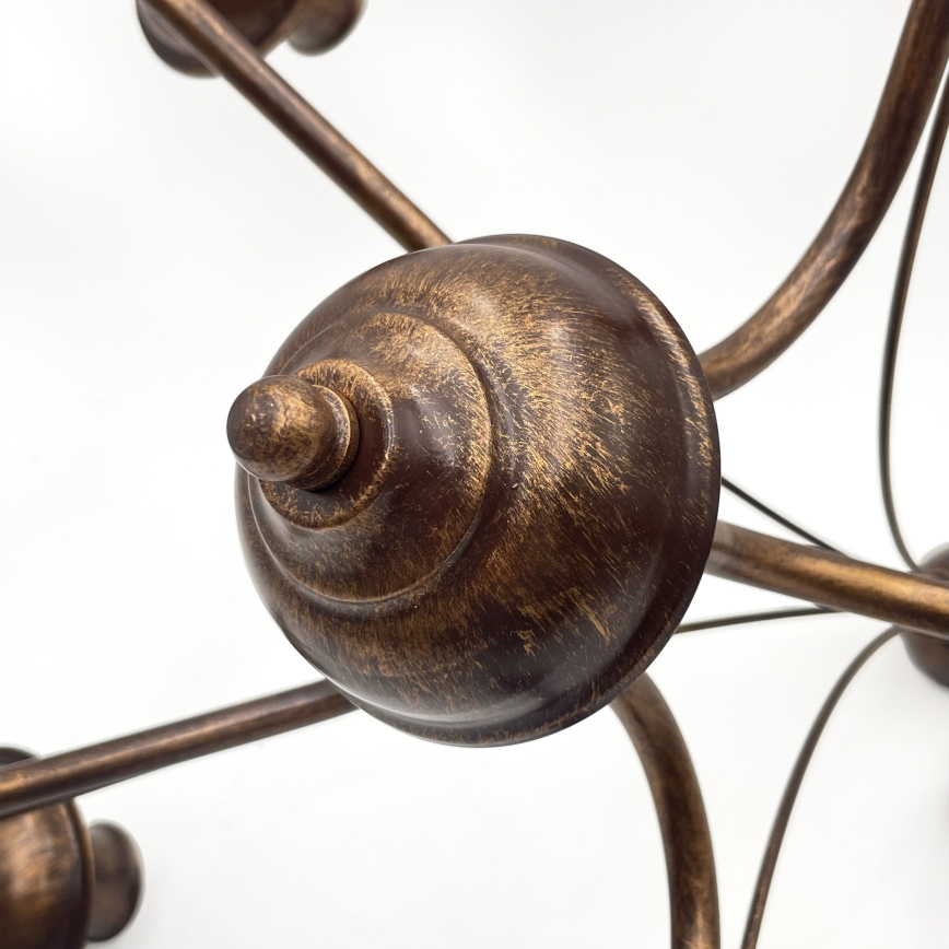 Lysekrone på kæde ANTON 5xE14/15W/230V bronzefarvet