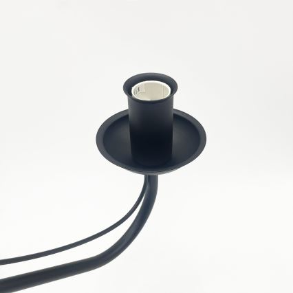 Lysekrone på kæde ANTON 6xE14/60W/230V sort