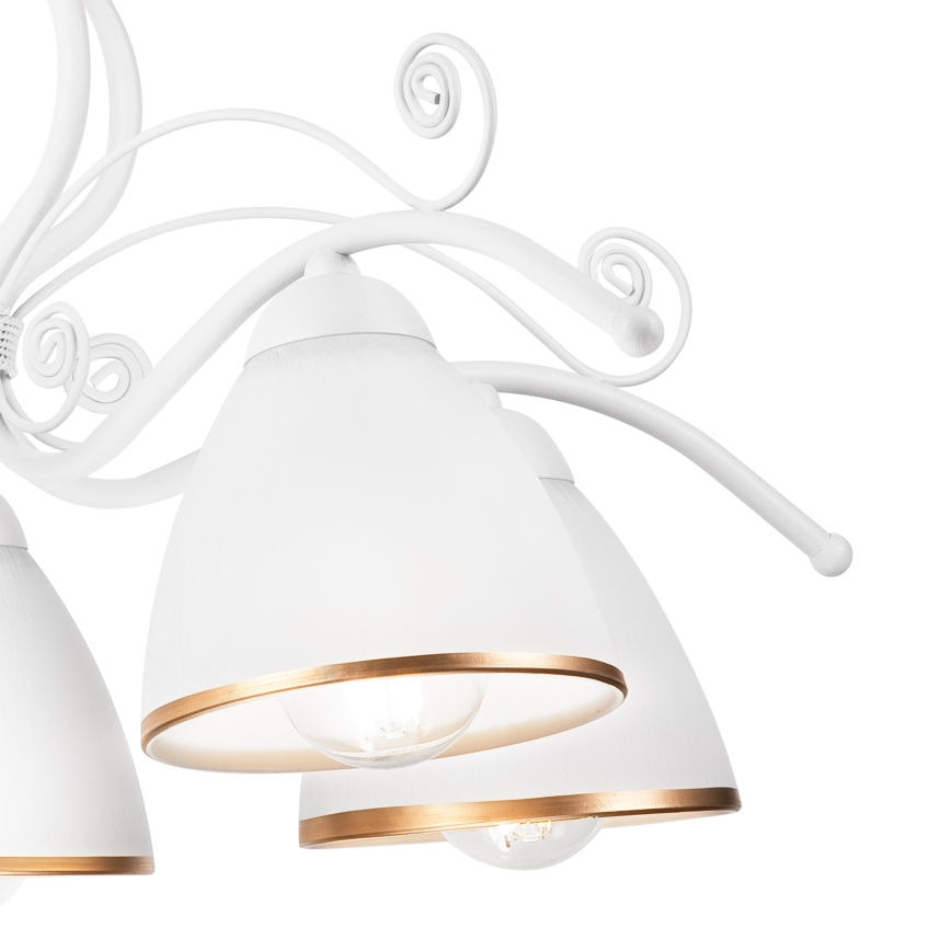 Lysekrone på kæde RETRO II 5xE27/60W/230V hvid