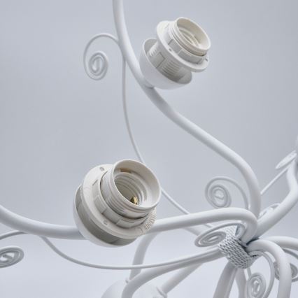 Lysekrone på kæde RETRO II 5xE27/60W/230V hvid