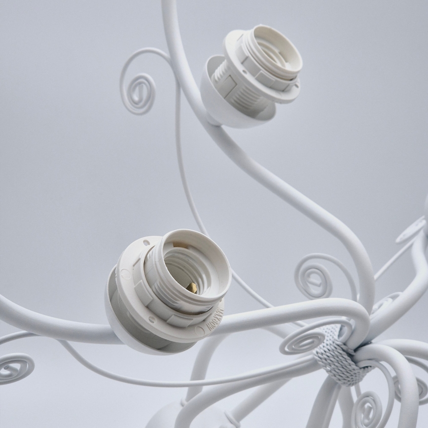 Lysekrone på kæde RETRO II 5xE27/60W/230V hvid