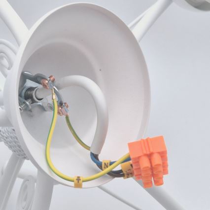 Lysekrone på kæde RETRO II 5xE27/60W/230V hvid