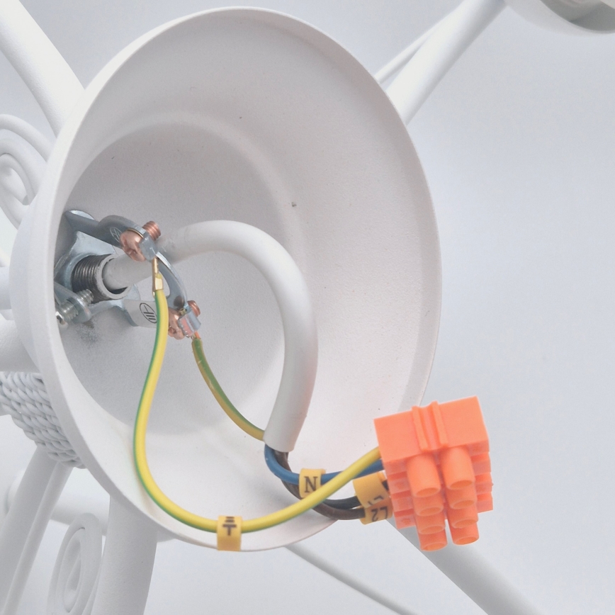 Lysekrone på kæde RETRO II 5xE27/60W/230V hvid