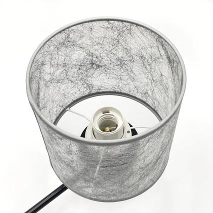 Lysekrone på kæde ROSA 3xE27/60W/230V sort/grå