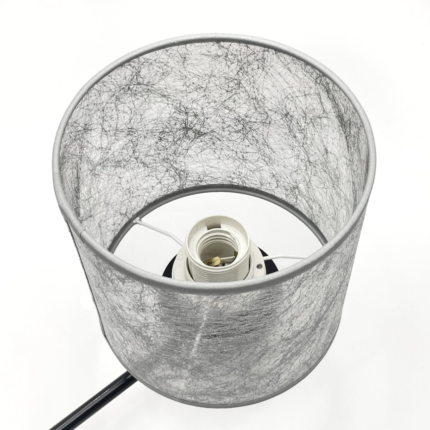 Lysekrone på kæde ROSA 3xE27/60W/230V sort/grå