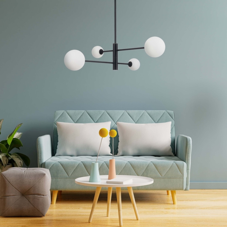 Lysekrone på stang DORADO 4xG9/40W/230V sort