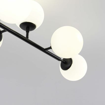 Lysekrone på stang DORADO 8xE14/40W/230V sort