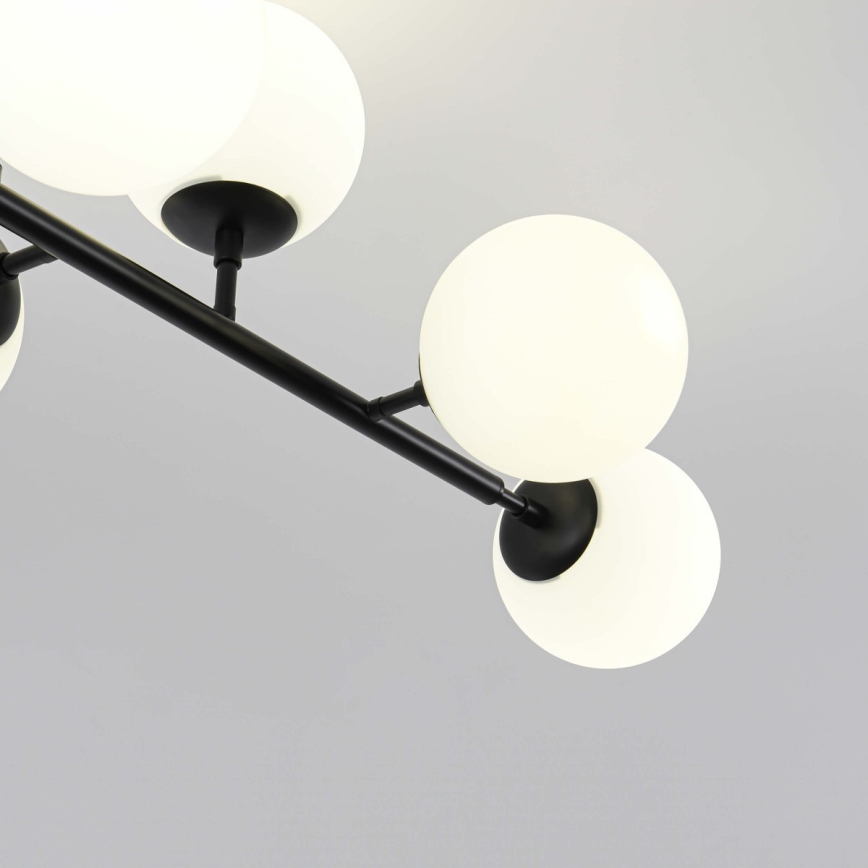 Lysekrone på stang DORADO 8xE14/40W/230V sort