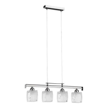 Lysekrone på wire ALMA 4xE14/10W/230V, blank krom