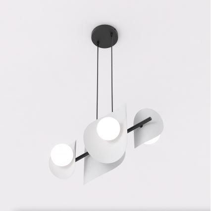 Lysekrone på wire ELEMENTI 4xG9/8W/230V grå