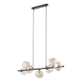 Lysekrone på wire LAVA 7xG9/8W/230V bronze/røget beige