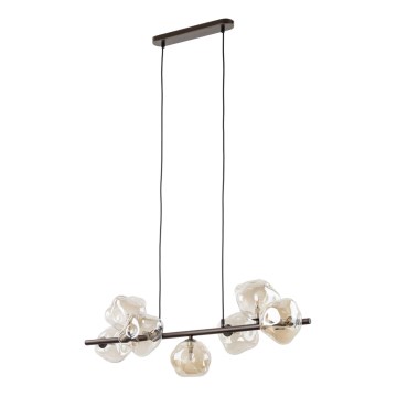 Lysekrone på wire LAVA 7xG9/8W/230V bronze/røget beige