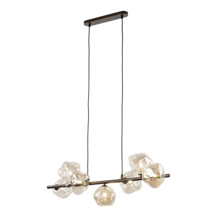 Lysekrone på wire LAVA 7xG9/8W/230V bronze/røget beige