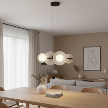 Lysekrone på wire, MODEL 4xG9/8W/230V, hvid