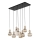 Lysekrone på wire SOPHIA 8xE14/10W/230V sort/røget beige