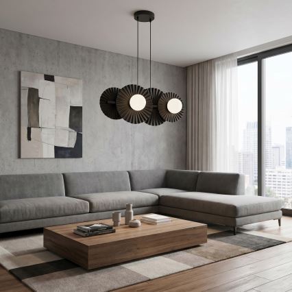 Lysekrone på wire UMBRA 4xG9/8W/230V sort