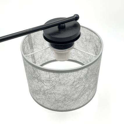 Lysekrone ROSA med kæde 5xE27/60W/230V, sort/grå