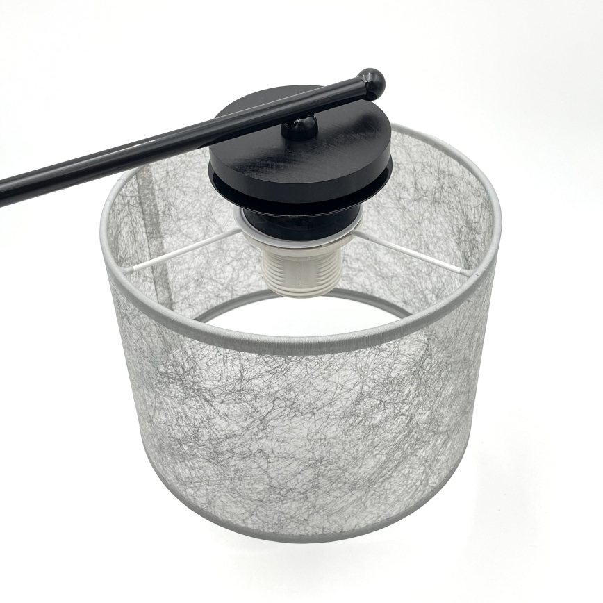 Lysekrone ROSA med kæde 5xE27/60W/230V, sort/grå