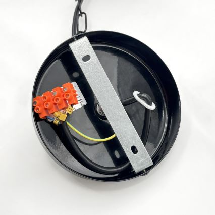 Lysekrone ROSA med kæde 5xE27/60W/230V, sort/grå