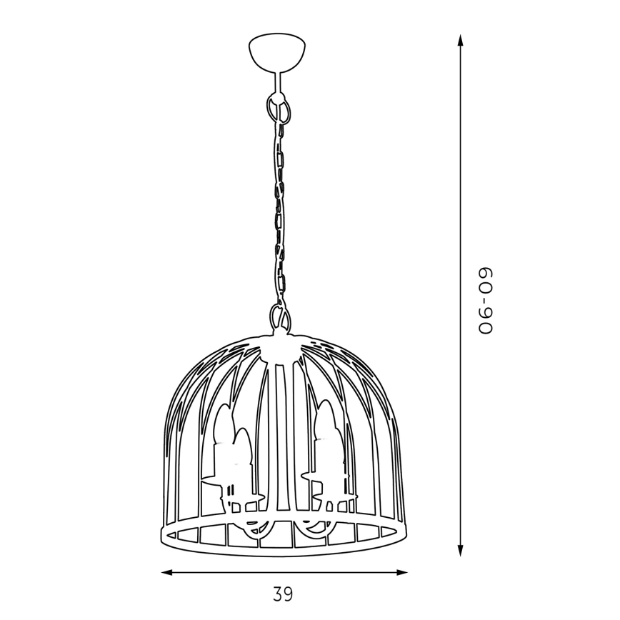 Lysekrone SINGLE 4xE14/60W/230V