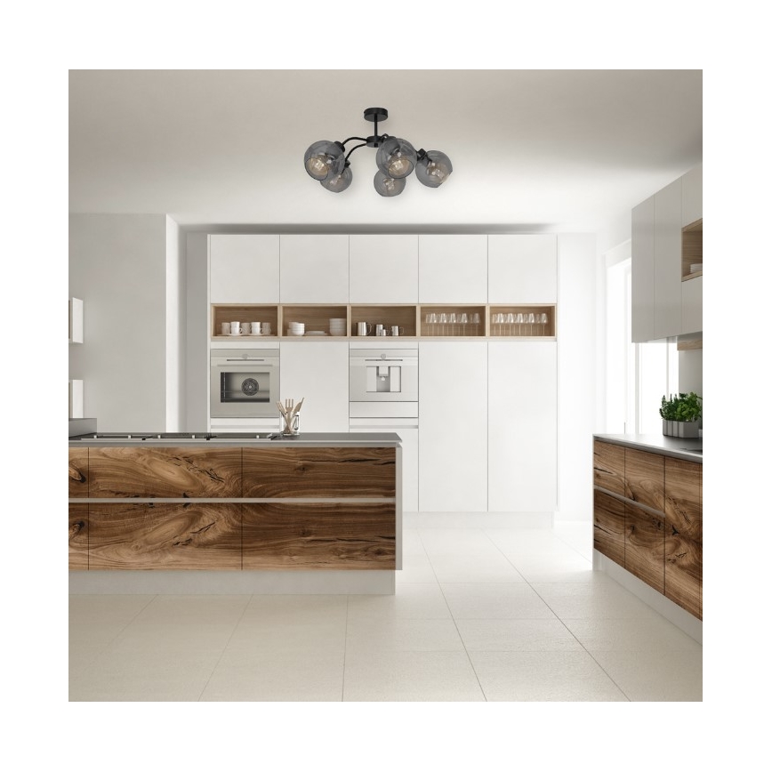 Lysekrone SOFIA 5xE27/60W/230V sort
