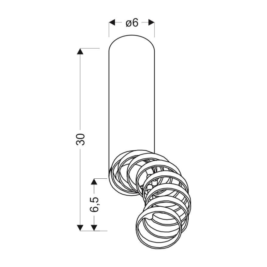 Lysekrone TUBA 1xGU10/50W/230V hvid