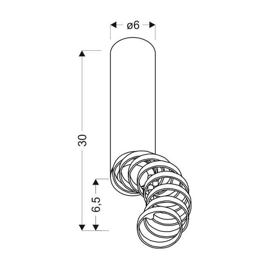 Lysekrone TUBA 1xGU10/50W/230V sort