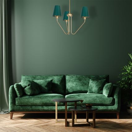 Lysekrone VICTORIA 3xE27/60W/230V grøn