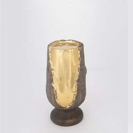 Lysestage 20x10 cm guld/brun