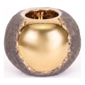 Lysestage 7,5x10,5 cm guld/brun
