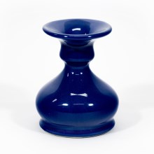 Lysestage 8,5 cm keramik mørkeblå