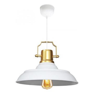 Lyskæde AYD 1xE27/40W/230V hvid/guld