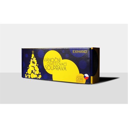 Lyskæde FELICIA 16xE10 13,5 m flerfarvet - Fremstillet i Europa