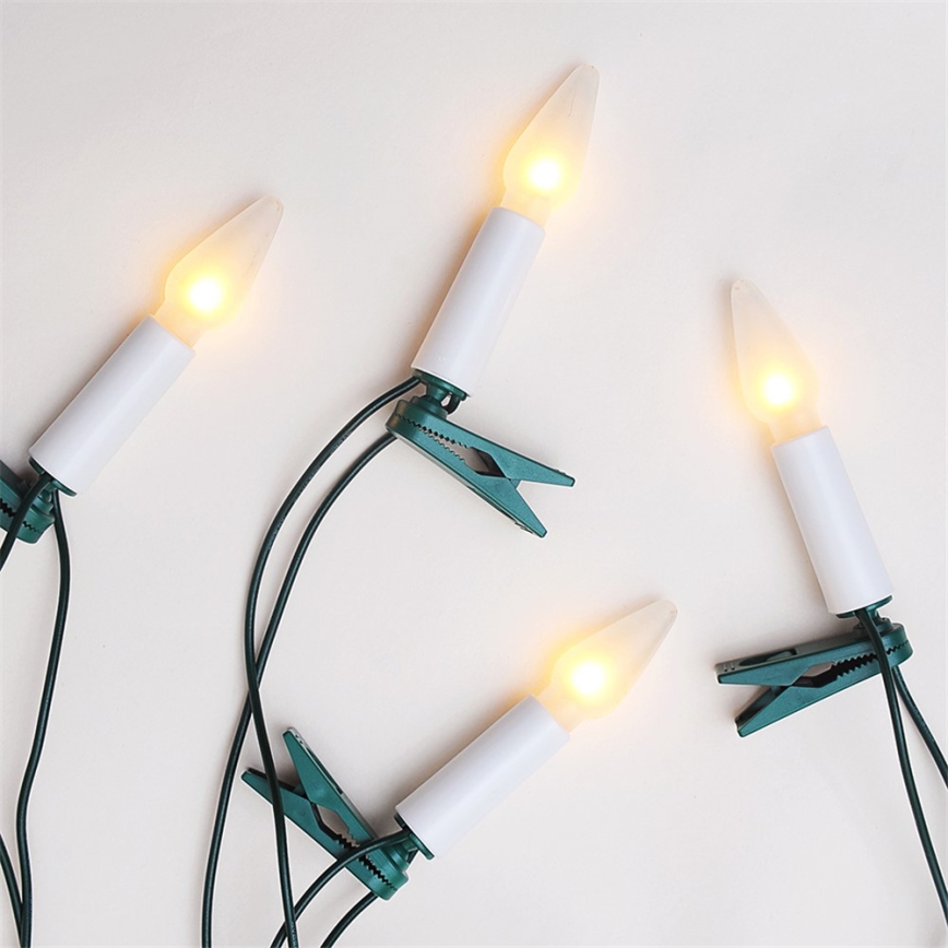 Lyskæde FELICIA 16xE10 13,5 m varm hvid, Fremstillet i Tjekkiet