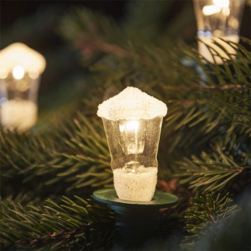 Lyskæde LUCERNA 12xE10/10,7m varm hvid, Fremstillet i Tjekkiet