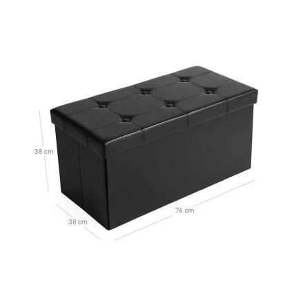 Læderbænk SULTAN, sort