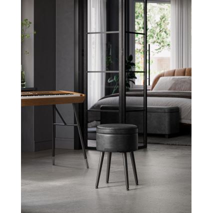 Lædertaburet CORE sort