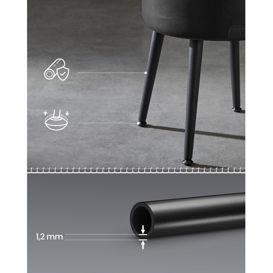 Lædertaburet CORE sort