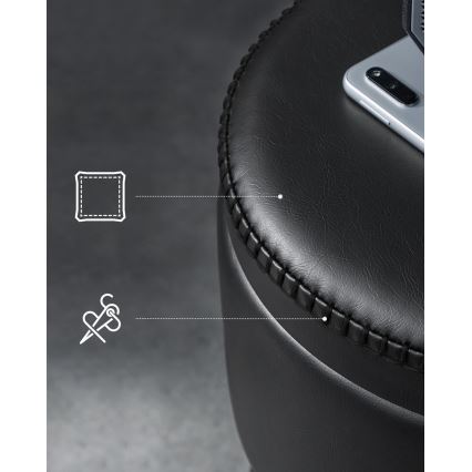 Lædertaburet CORE sort